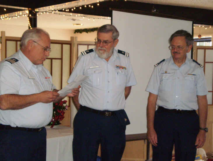 Division Commander Rich Thomas Swearing in Harold and Chris