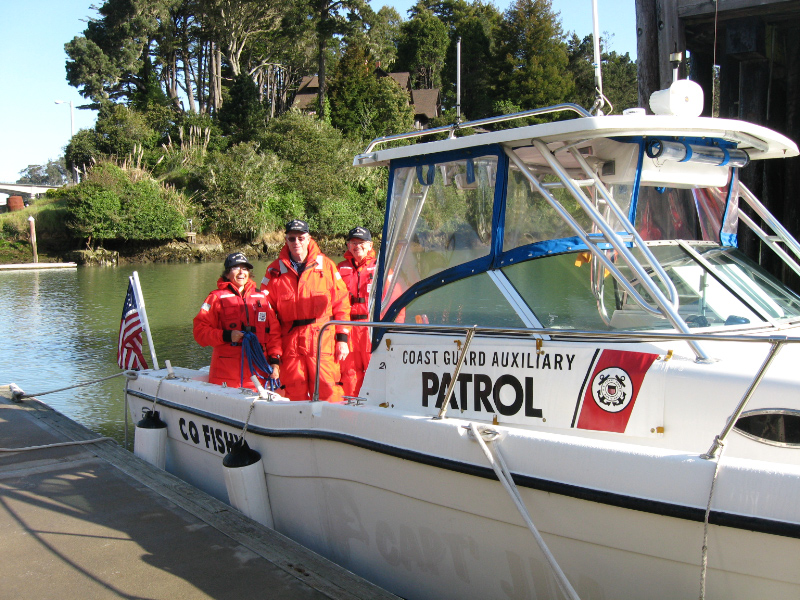 Crew members Jan, Ken and Chris readying CQFISHY for orders.